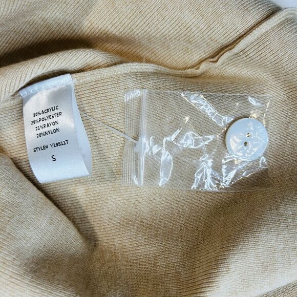 Tuckernuck Channing Mini Polo Dress Tan Knit Size Small Quiet Luxury Rich Mom - Picture 6 of 9